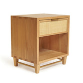 Cane and Oak Nightstand